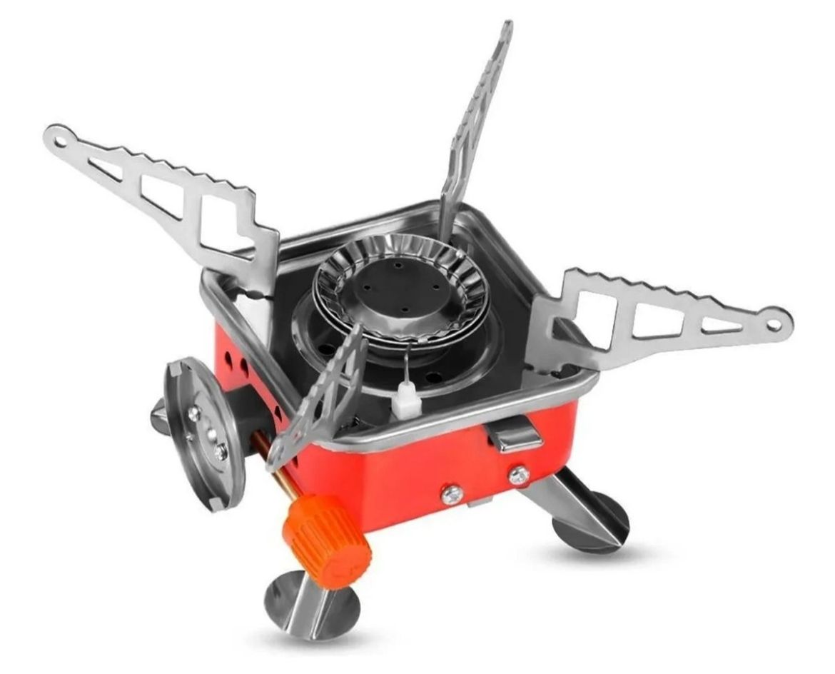 Anafe Montoya Camping 11x9 cm – Plata y Rojo