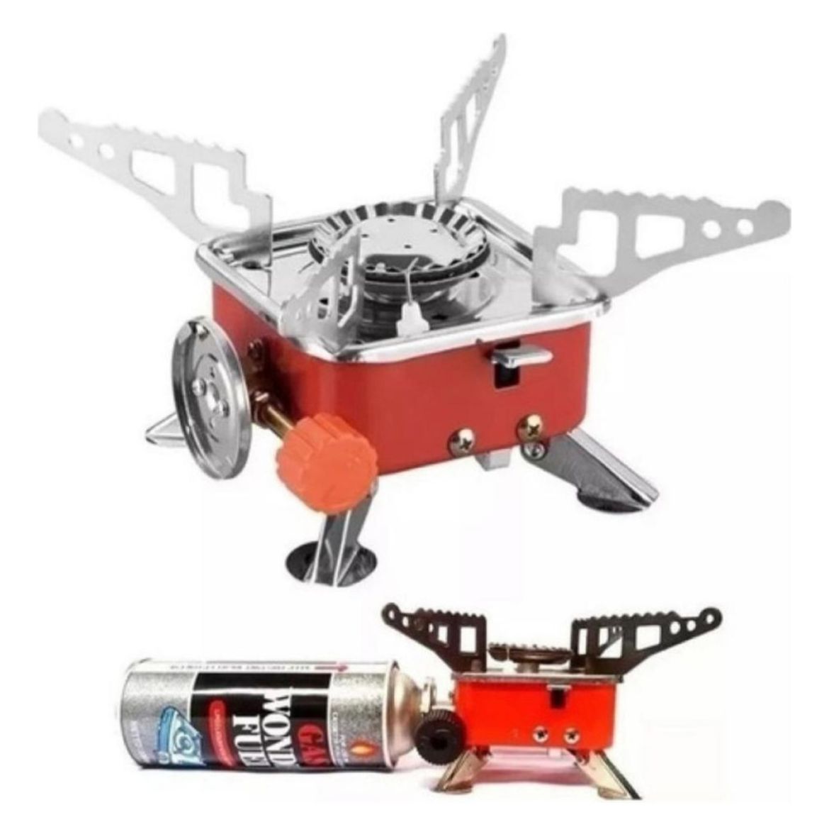 Anafe Montoya Camping 11x9 cm – Plata y Rojo - Imagen 3