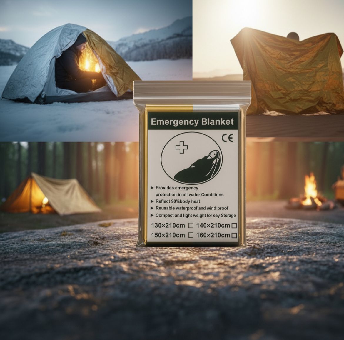 Manta Térmica de Emergencia 130x210 cm - Imagen 2