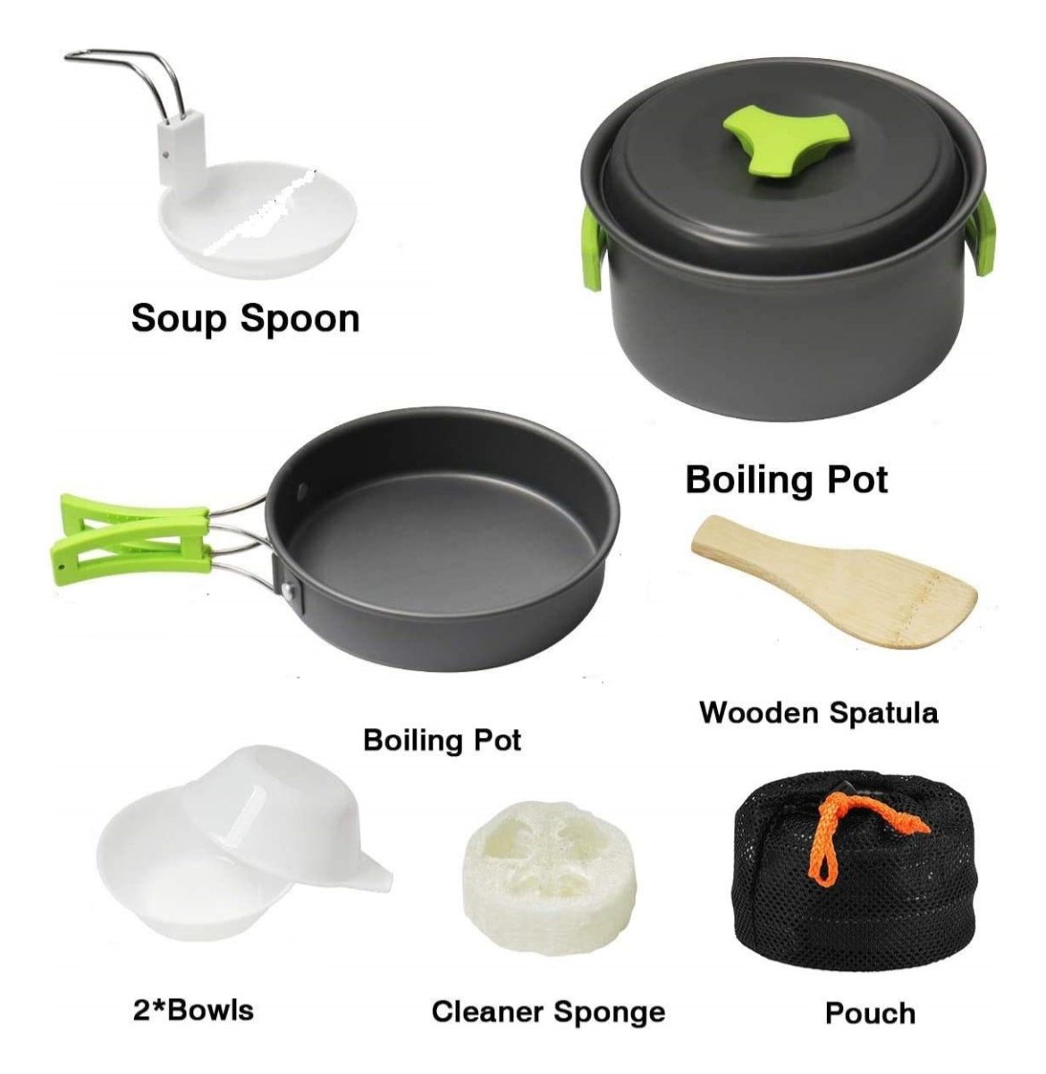 Marmita de Aluminio Teflonado – Set Camping para 2 Personas - Imagen 3